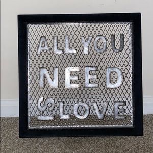 Metal love sign